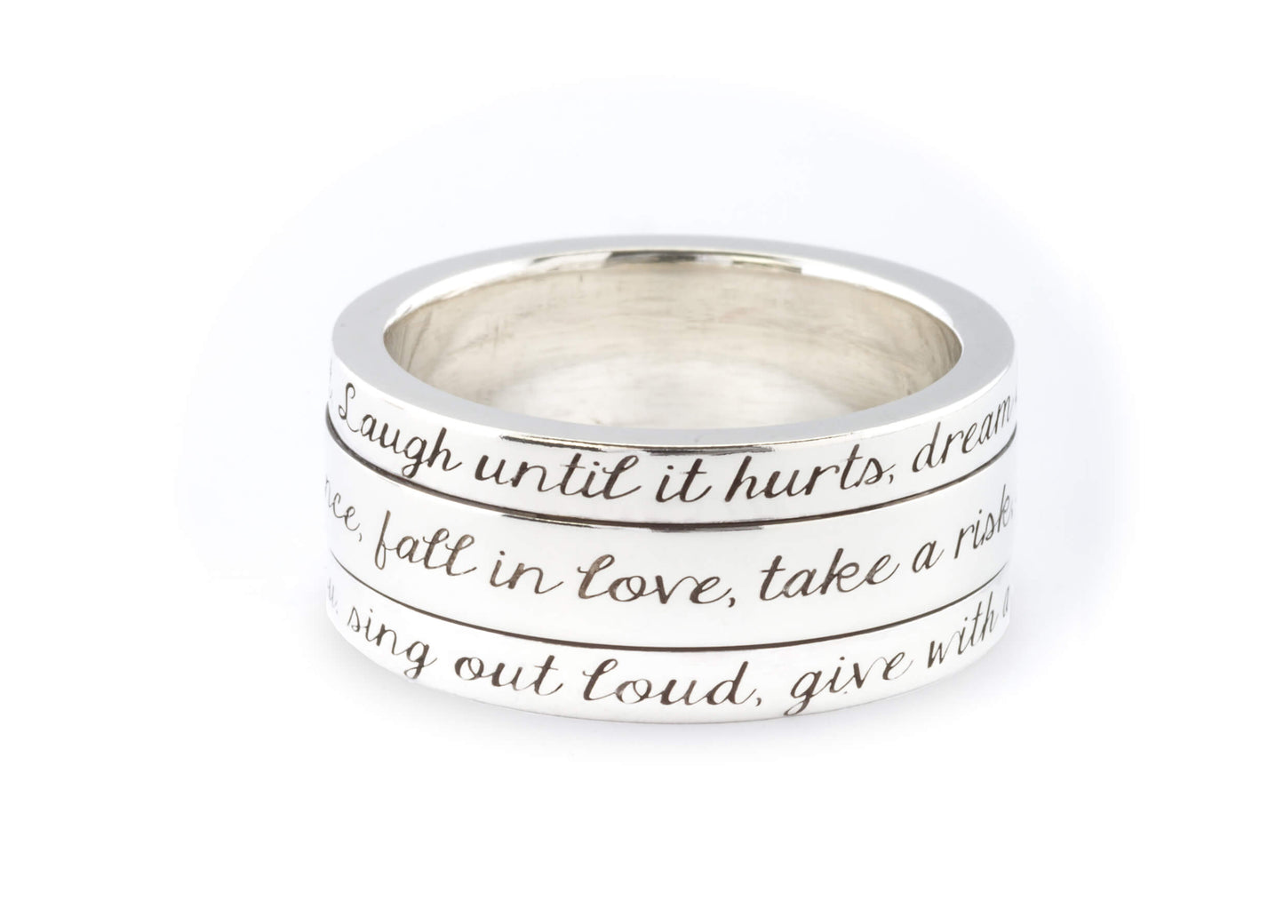 Draai-Ring – by laser – zilver