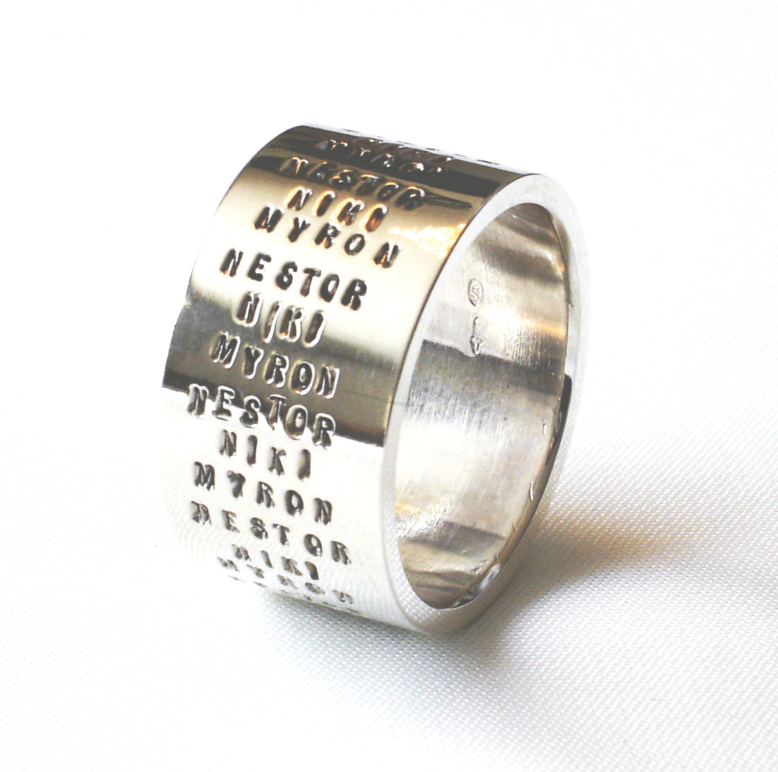 Text-Ring, Glossary, Silver