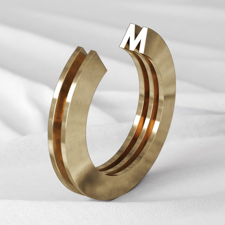 Alfabet ring M