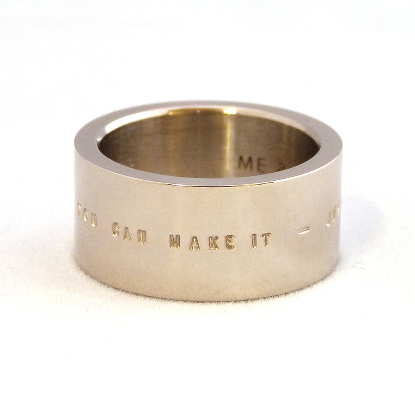 Tekst-Ring - 1,2 of 3 regels tekst - Goud