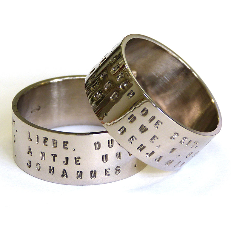 Tekst-Ring - 1,2 of 3 regels tekst - Goud