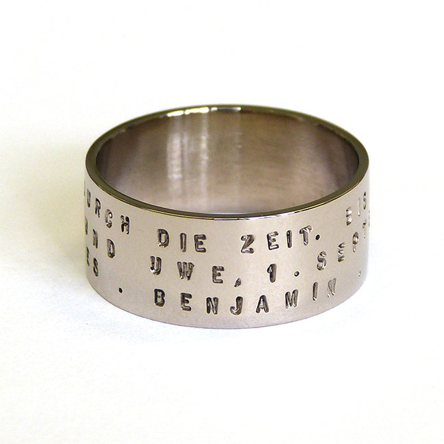 Tekst-Ring - 1,2 of 3 regels tekst - Goud