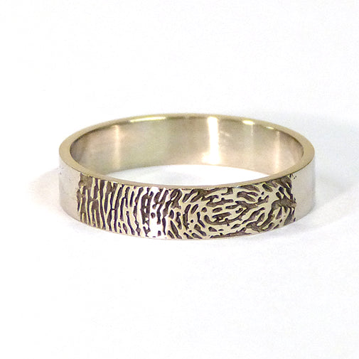 Ring met vingerafdruk, goud